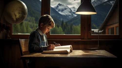 Award-Winning Photo of a Kid Learning in School