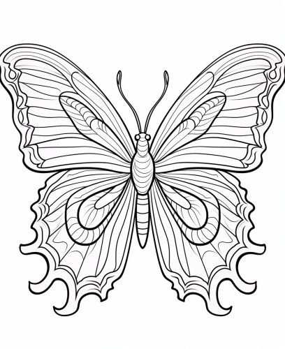 Cartoon butterfly coloring page