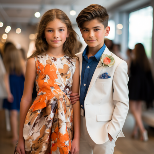 kids models on runway spring fling
