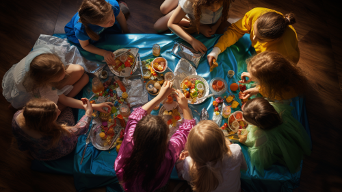 Children's Party Table in Foil