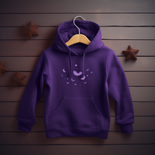 Kids dark purple hooded sweatshirt