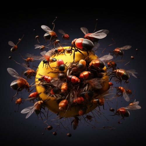Swarm of Killer Fruit Flies in Action Swarm of Killer Fruit Flies in Action