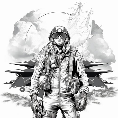 Illustration of a king holding a missile