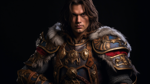 King Varian Wrynn in regal armor