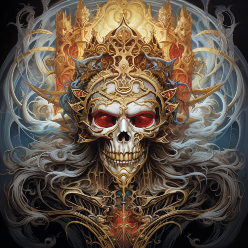 Mystical flow of light through a soul's skull Mystical flow of light through a soul's skull