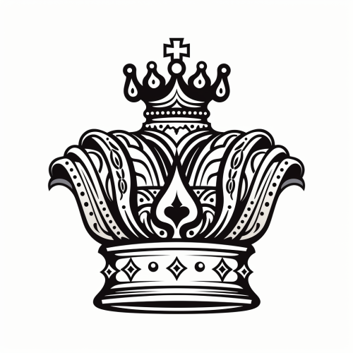 Black and white kings crown