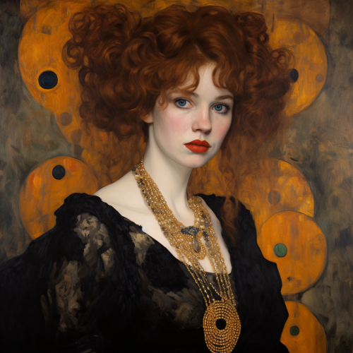 Captivating Gustav Klimt woman portrait