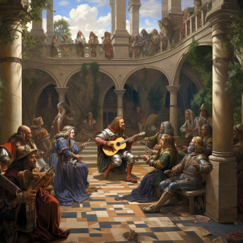 Image of Knights in Beautiful Courts