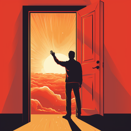 Person knocking on a door