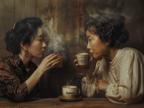 Women promoting jujube juice