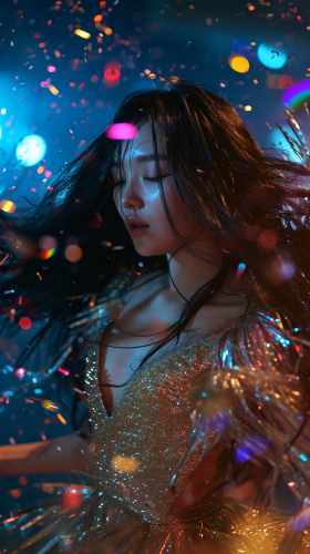 Korean Woman Dancing at Club