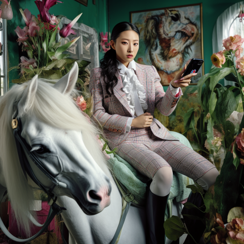 K-Pop Female Idol on Unicorn in Exotic Office K-Pop Female Idol on Unicorn in Exotic Office