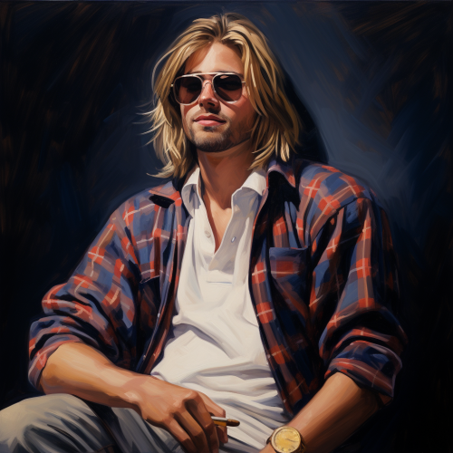 Kurt Cobain in preppy attire Kurt Cobain in preppy attire