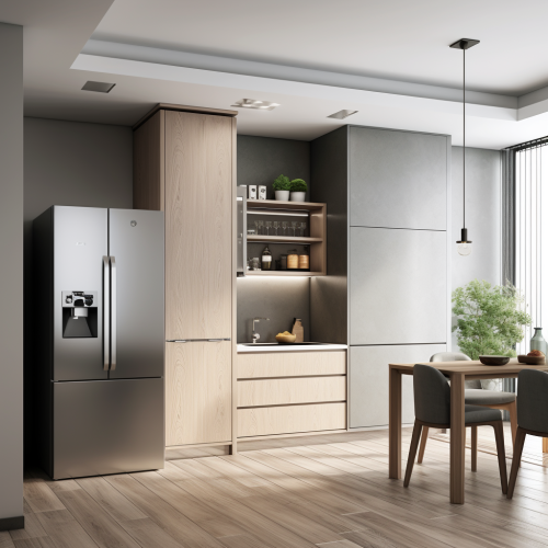 Sleek L-Shaped Kitchen Cabinet Design