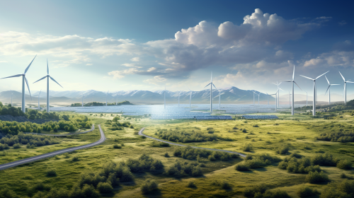 Sustainable energy generation from wind, nuclear, and solar power