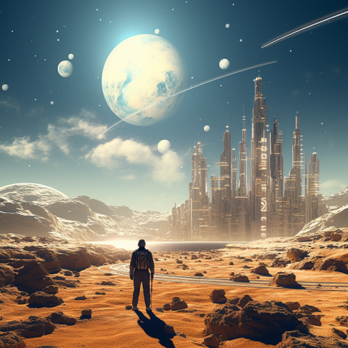 Futuristic language translator in space