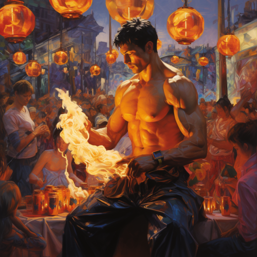 Lantern Hands Sculpting Artwork