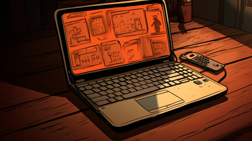 laptop password query graphic novel
