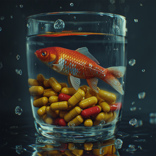 large capsules fish still life