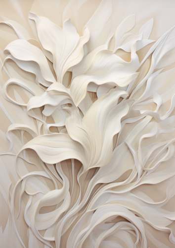 Abstract Monochromatic Fine Art Sculpture Painting