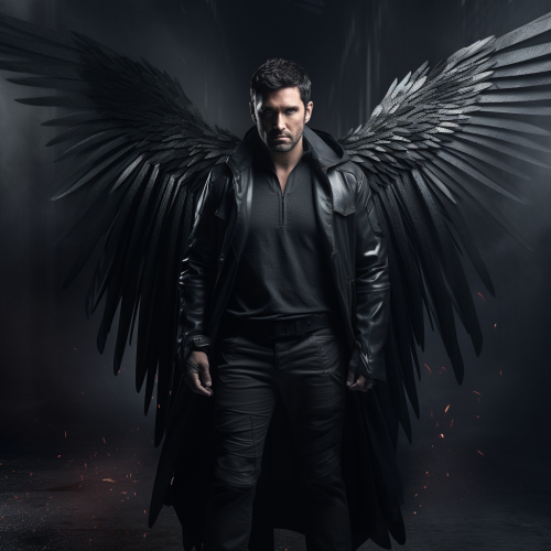 Man with Dark Grey Wings