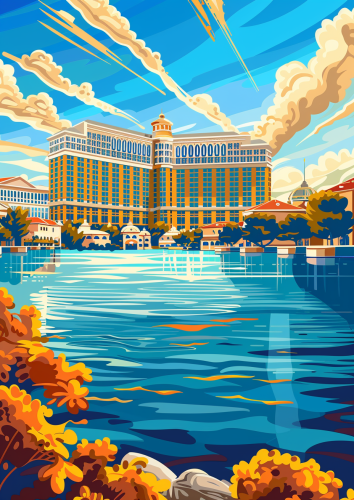 Las Vegas Bellagio Flat Artwork