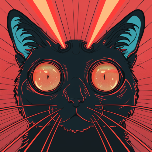 Cartoon laser eyes NFT art