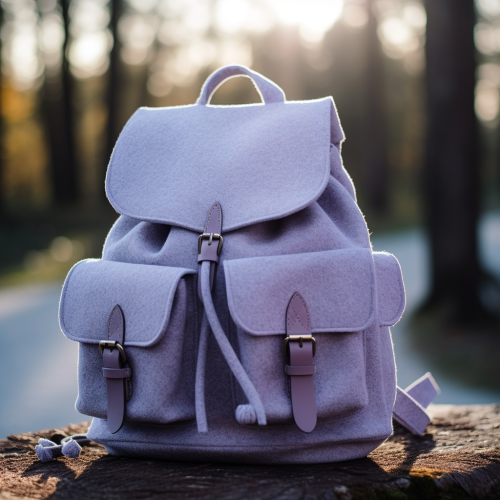 Lavender Terry Cloth Backpack