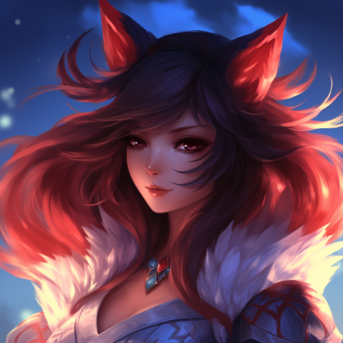 Ahri champion artwork in League of Legends