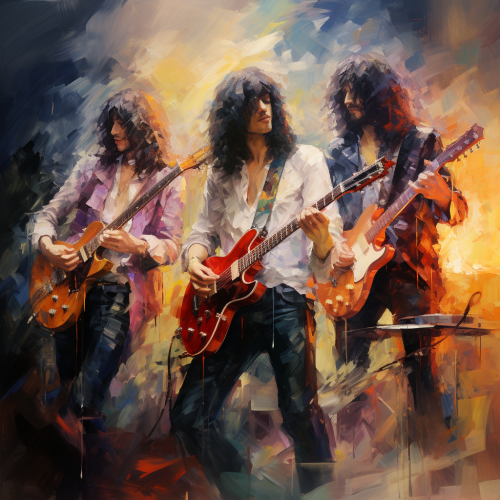 Led Zeppelin Rock Roll Impressionist Artwork