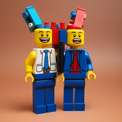 Lego Character with Two Heads