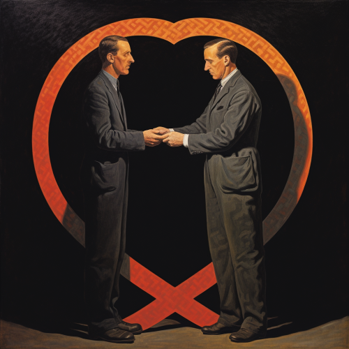 Lemniscate intertwined with human body