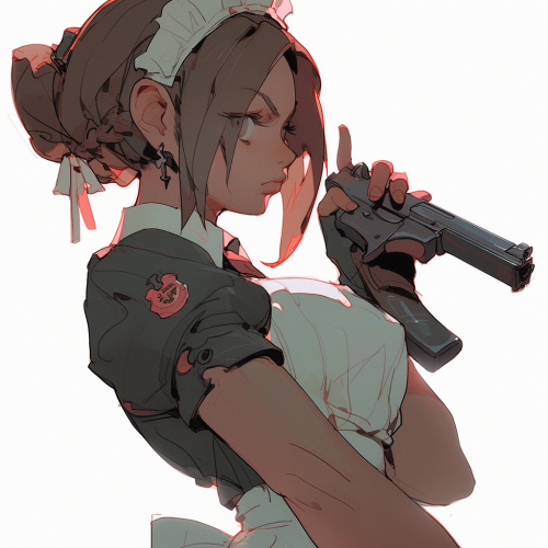 Leon Kennedy dressed as a shrine maiden