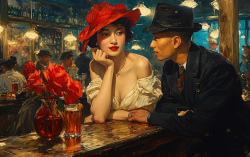 Apaches dance in Marseille bar 1910