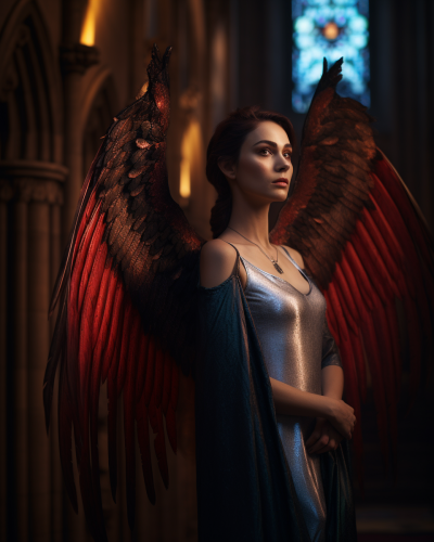 Lifelike portrait of Lilith, Diablo's character