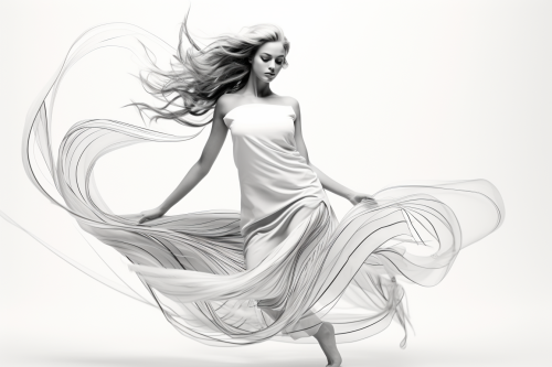 Modern line art brand photography pose