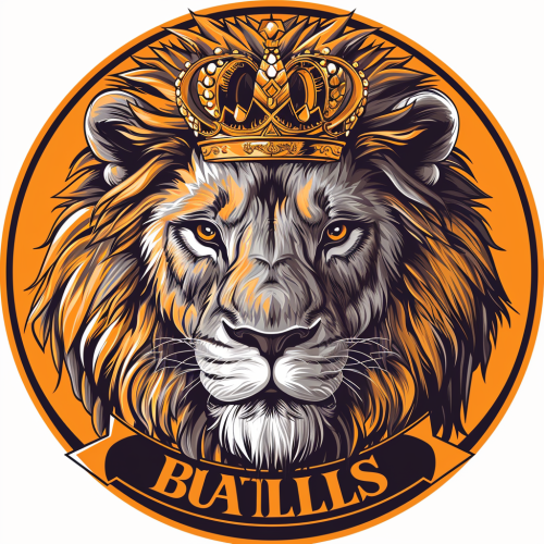 Lion wearing crown logo with shutter shades