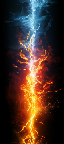 Abstract liquid lightning fire artwork