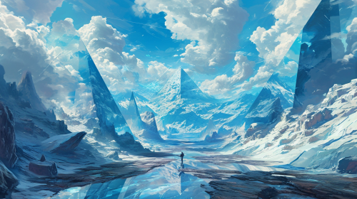 Geometric surrealism art with literature and symbolism