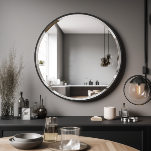 White Pond Mirror in Luxurious Living Room White Pond Mirror in Luxurious Living Room