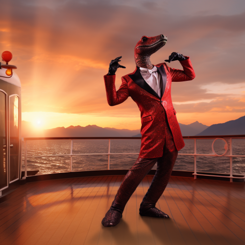 Hyper Realistic Loch Ness Monster Tap Dancing