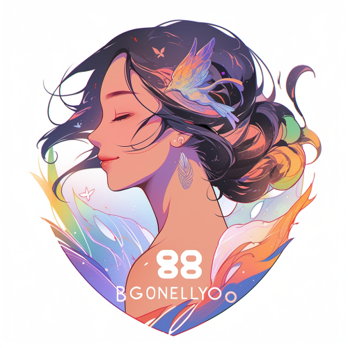 Beautiful woman with logo design