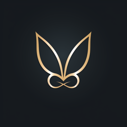 Cute bunny ears logo image