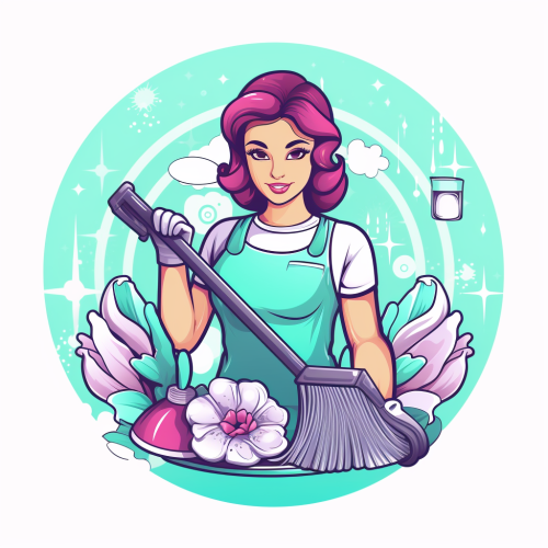 Cleaning Service Logo Vector Clip Art