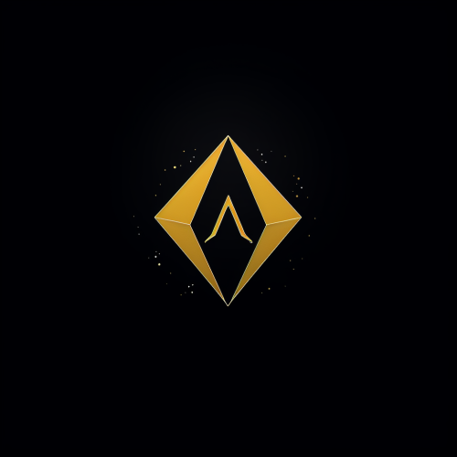 Minimalistic logo with diamond shape
