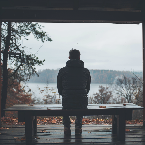 Loneliness epidemic visualization concept