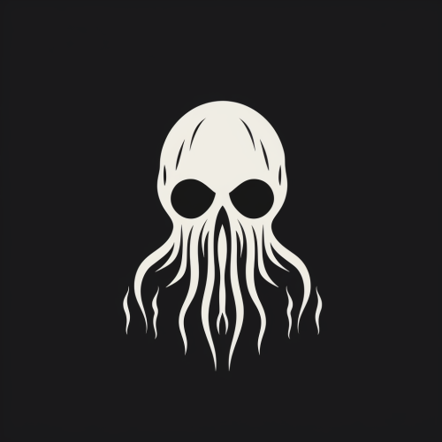 Creepy Lovecraftian Cute Skull Logo