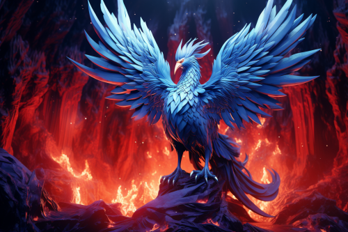 Stunning 3D Phoenix in Enchanting Landscape