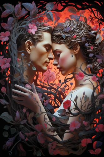Two Lovers Embracing Beautifully