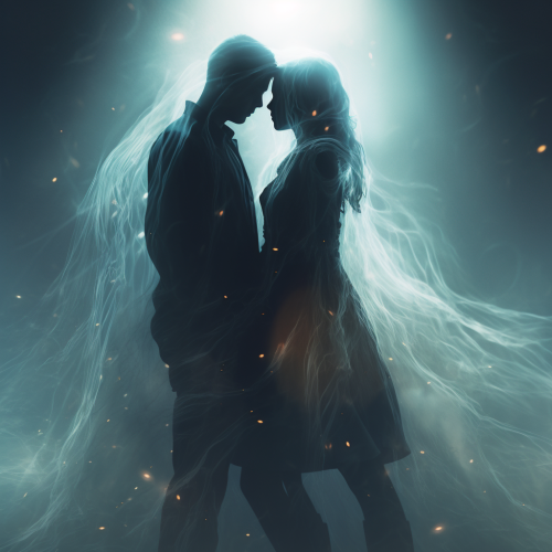 Beautiful love of ghostly couple